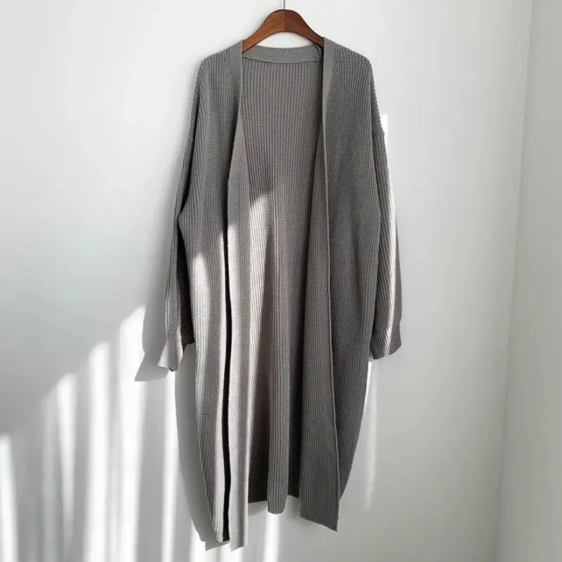 Elegancki sweter dziergany Jaet damski o luźnym kroju, ocieplany, jesienno-zimowy długi top, wysokiej jakości, miękki, wygodny, uniwersalny płaszcz wierzchni.