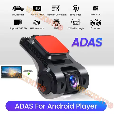 차량용 ADAS DVR, 차량용 DVD 안드로이드 플레이어 내비게이션 대시캠 DVR 비디오 HD 1080P USB TF 카드 32G 자동차 레코더