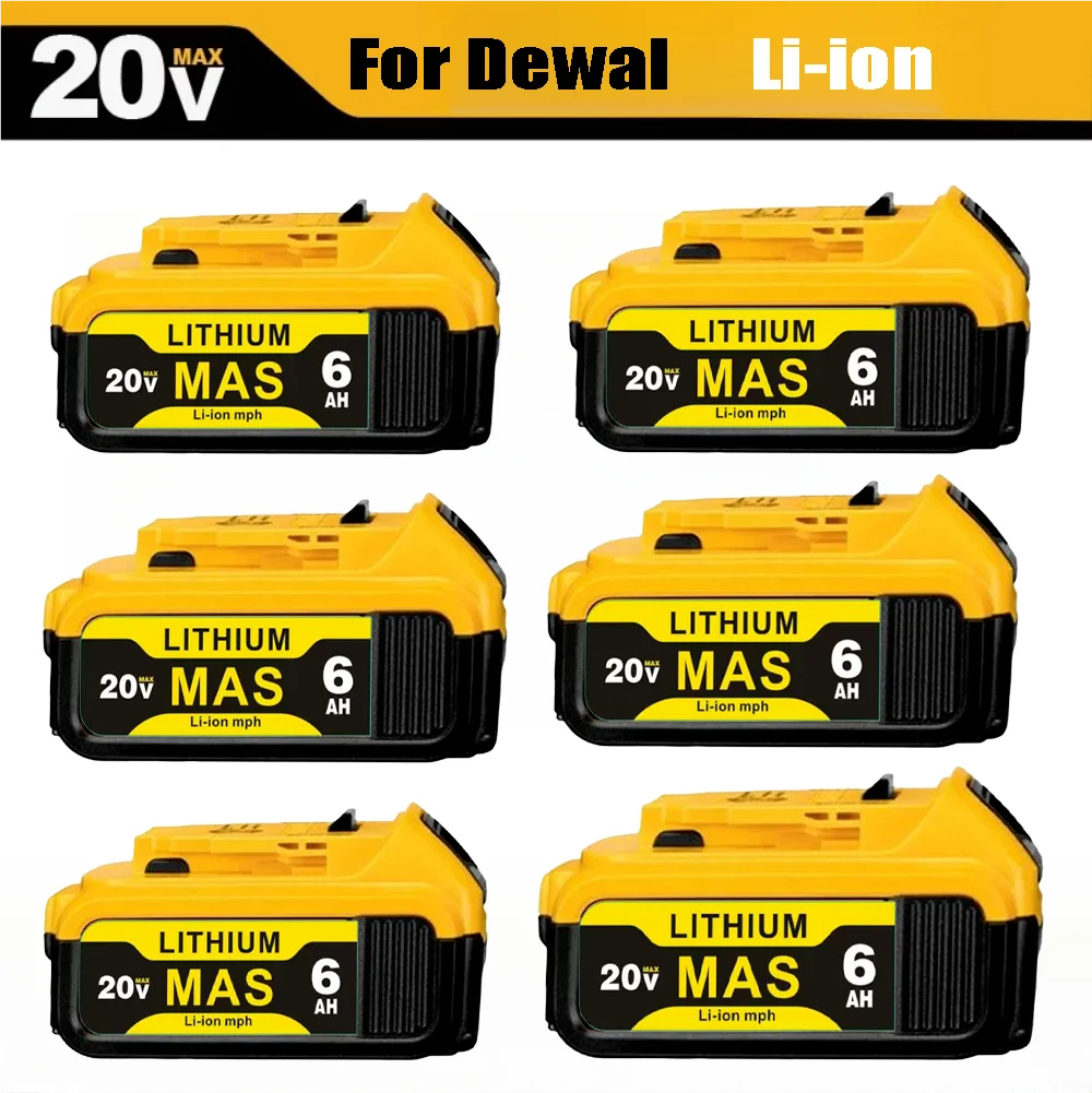 

For Dewalt New 12V 18V Power Tool Battery 12.0Ah/10.0Ah/8.0Ah/6.0Ah/3.0Ah，Battery DCB206 20V 18650，Battery DCB205 DCB200，Battery