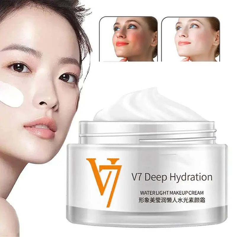 

V7 Deep Hydration Waterlight Face Makeup Cream Brighten Skin Tone Fade Blemishes Moisturizing Non Greasy Skin Care Products