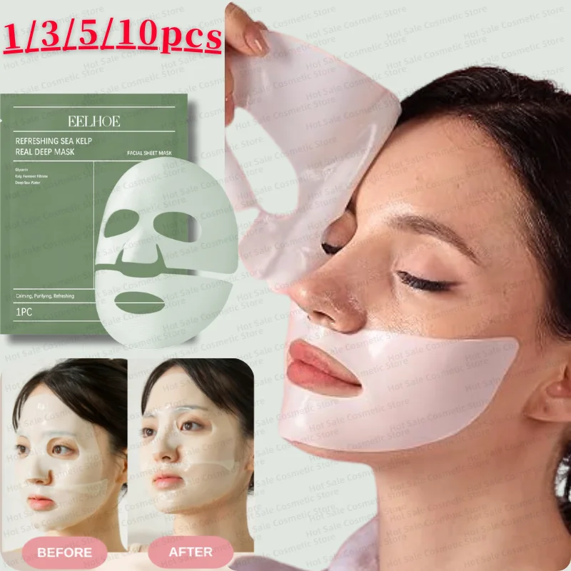 1/5/10pcs Bio Collagen Brightening Mask Deep Hydrating Shrink Pore Overnight Mask Gentle Moisturizing Refreshing Face Skin Care