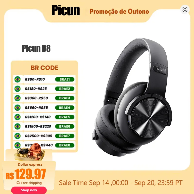 Picun b8 fones de ouvido bluetooth 120h playtime fone de ouvido sem fio bluetooth 3eq modo baixa latência chamadas mãos-livres sobre fones de ouvido