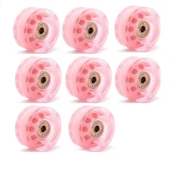 8 Pack 58*32mm No Light Indoor QUAD Roller Skates Wheels 82A double Line Skates Wheels with Bearings for Double Row Skating