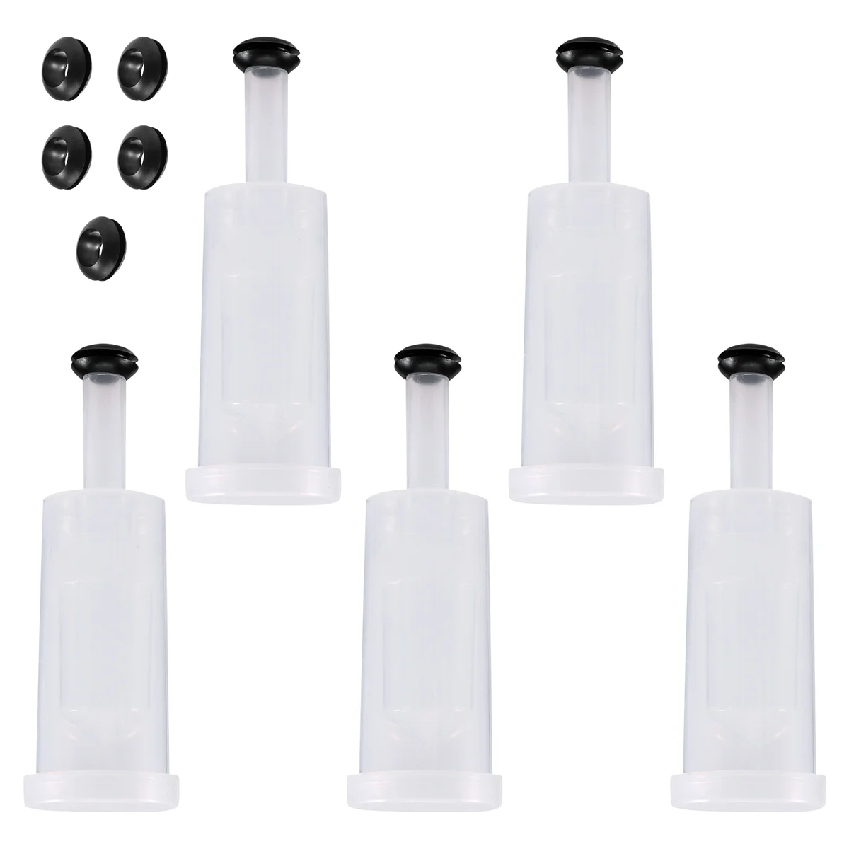Kit coperchi per fermentazione,Airlock per serrature dell'aria per fermentazione con occhielli neri Airlock Bubble per birra e vino,barra