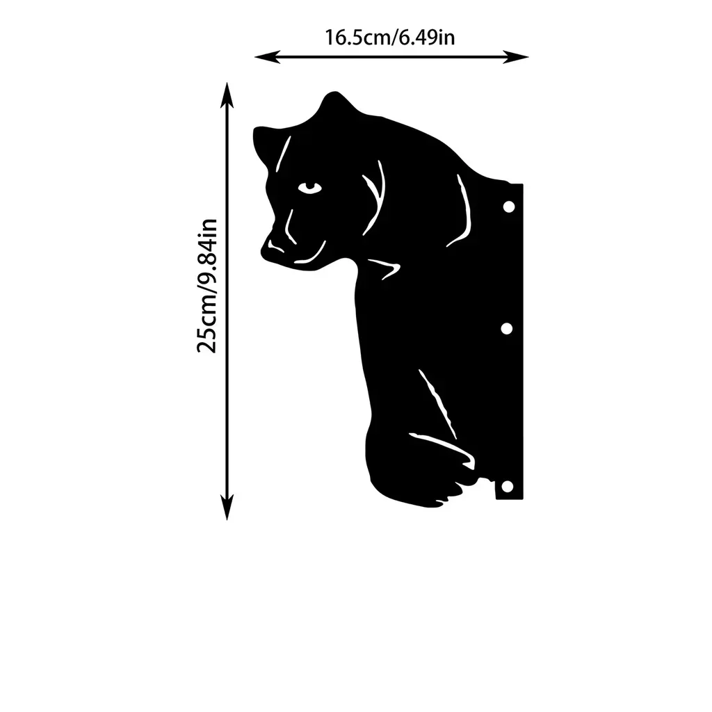 1pc Bear Shape Iron Silhouette, Outdoor Garden Fence Decorations Wall Art Home Decoration for Garden Party Décor