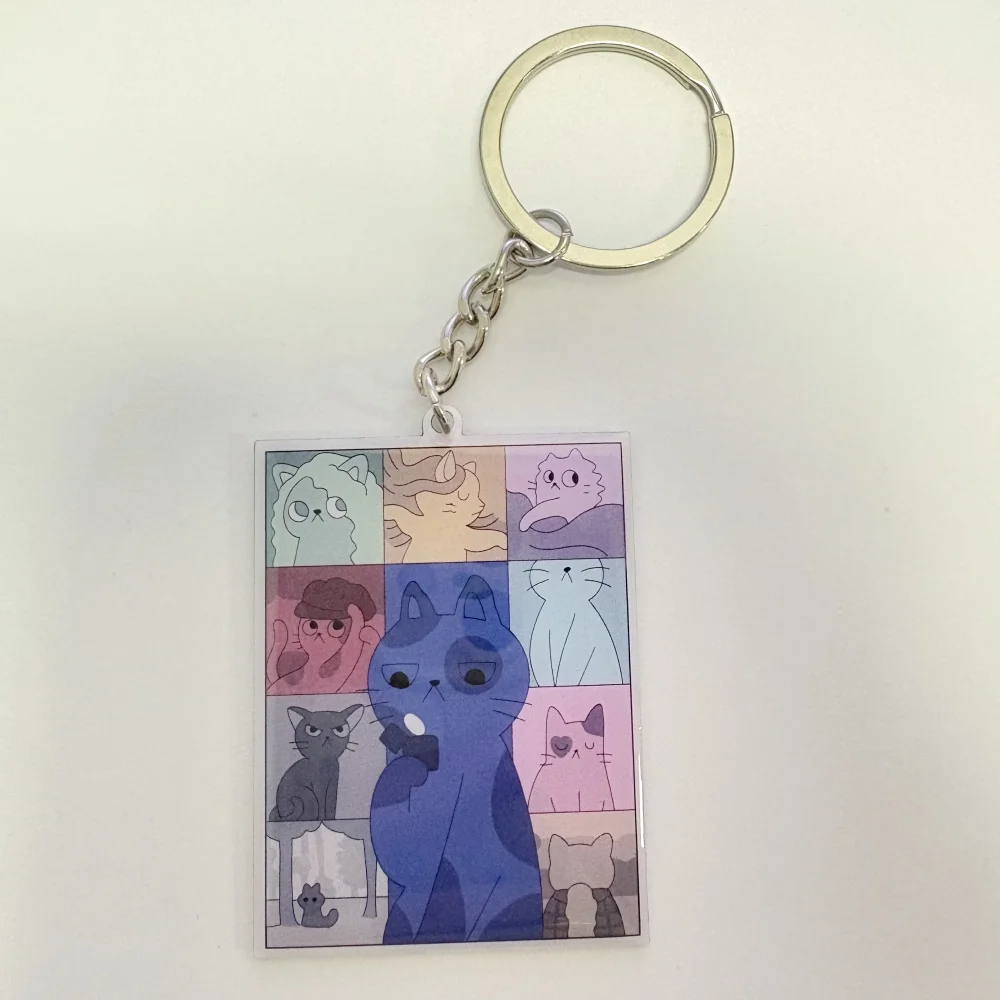 

Singer Eras world tour concert promotional poster same cat metal keychain accessories song fan gift souvenir keychain