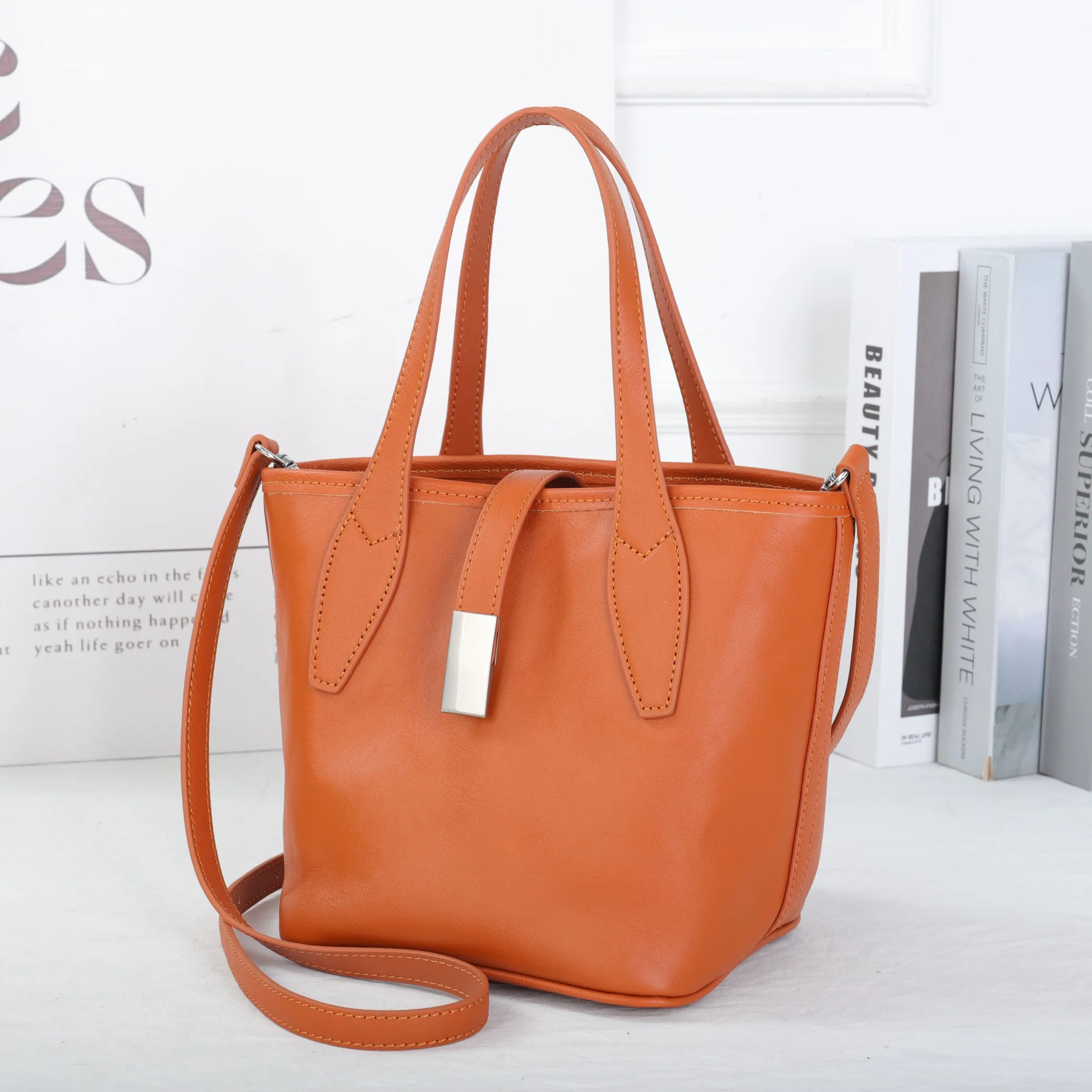 Genuine Grade Leather Women's Handbag Luxury Deisgner Brand Ladeis Shoulder Crossbody Bag for Woman Fashion Bucket bag 2026 Tote