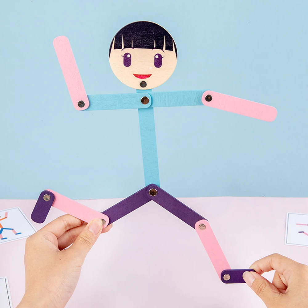 Montessori Pose-Matching Stick Figure Game – detail image 14