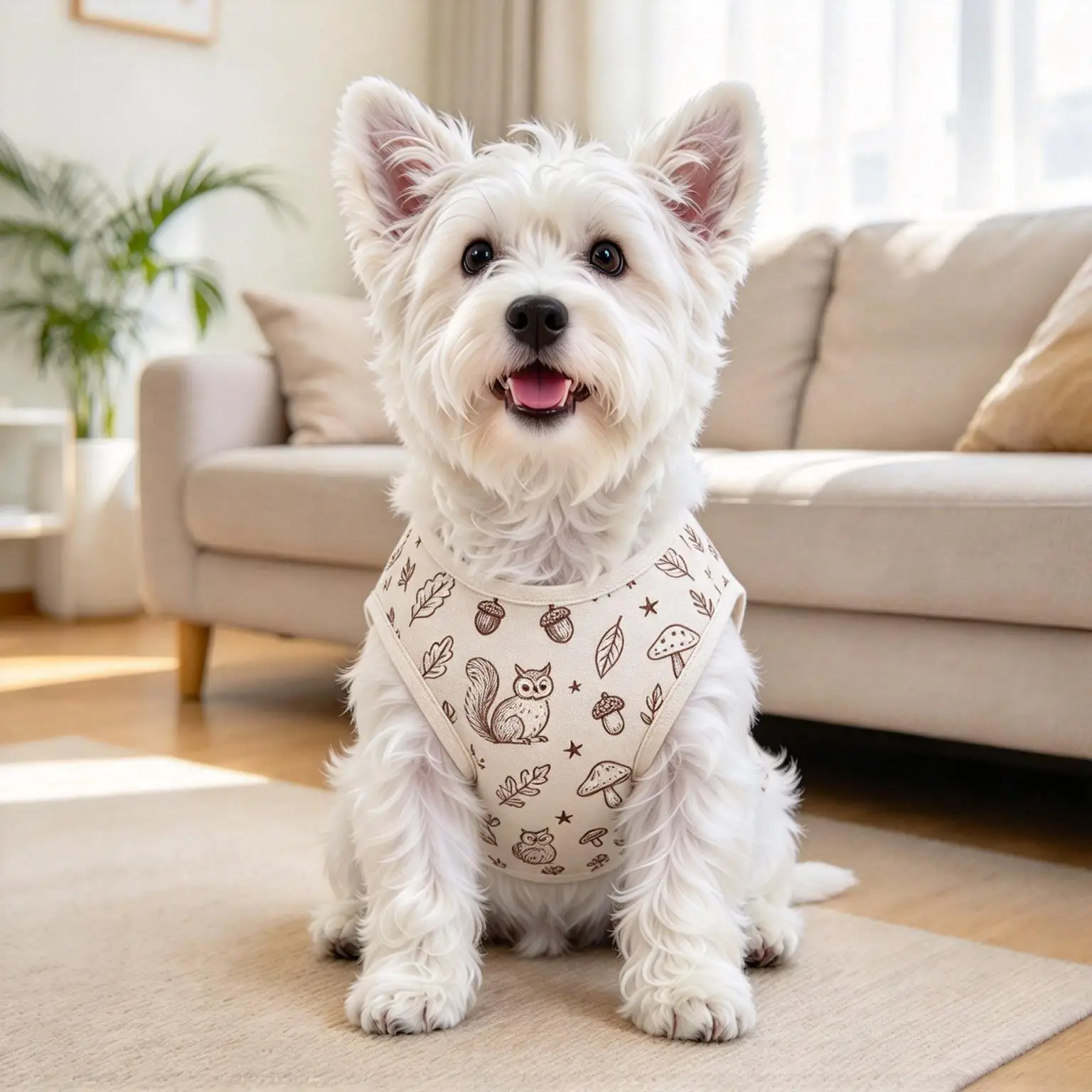 Pet Dog Vest Light Blue Ocean Shell Starfish Print Breathable Sleeveless Shirt for Small Medium Dogs Marine Theme Daily Wear