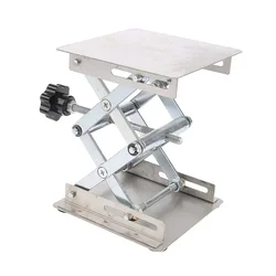 100mm 4 Inch Stainless Steel Router Lift Table Woodworking Engraving Lab Lifting Stand Rack Lift Platform for Cutting Wood