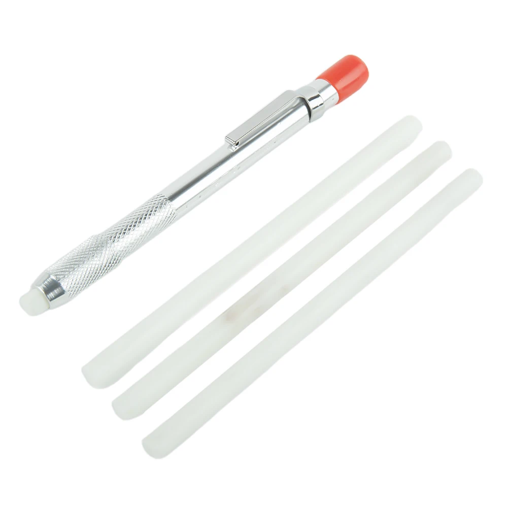 Steel Scribing Tool Slate Pencil Refillable Welding Tool Replaceable Refill Round Holder Marker Stainless Steel