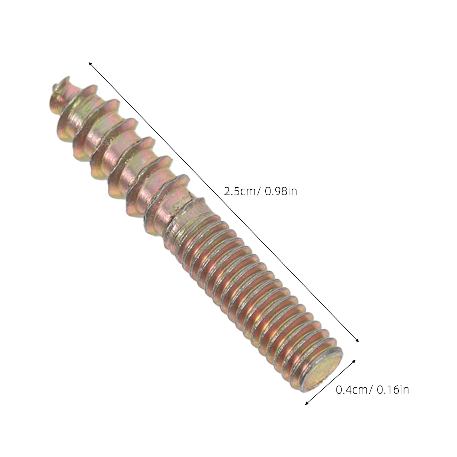 50Pcs Self Tapping Wood Screws 4x25mm Gold Single Tip Multi-Purpose Fasteners for Cabinet Furniture Assembly