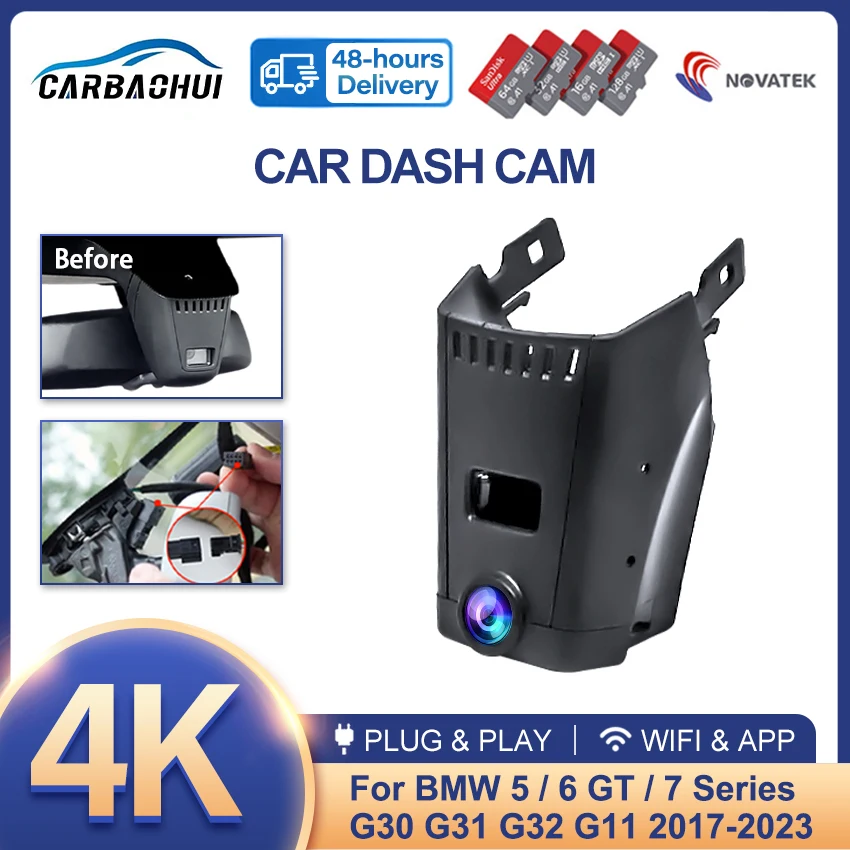 

For BMW 5 Series,6 Series GT,7 Series,G30 G31 G32 G11 2018-2023 4K Dash Cam for Car Camera Recorder Dashcam WIFI Car Dvr
