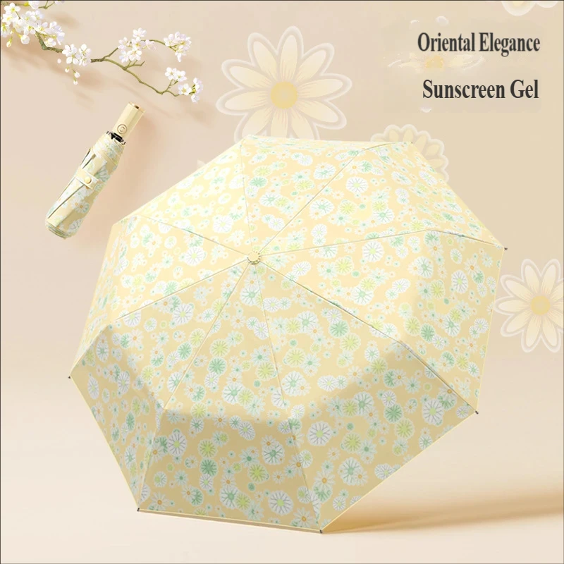 

New Arrival Automatic Folding Umbrella, High Appearance, Sun Shade & UV Protection, Dual Use Sun and Rain Umbrella for Women