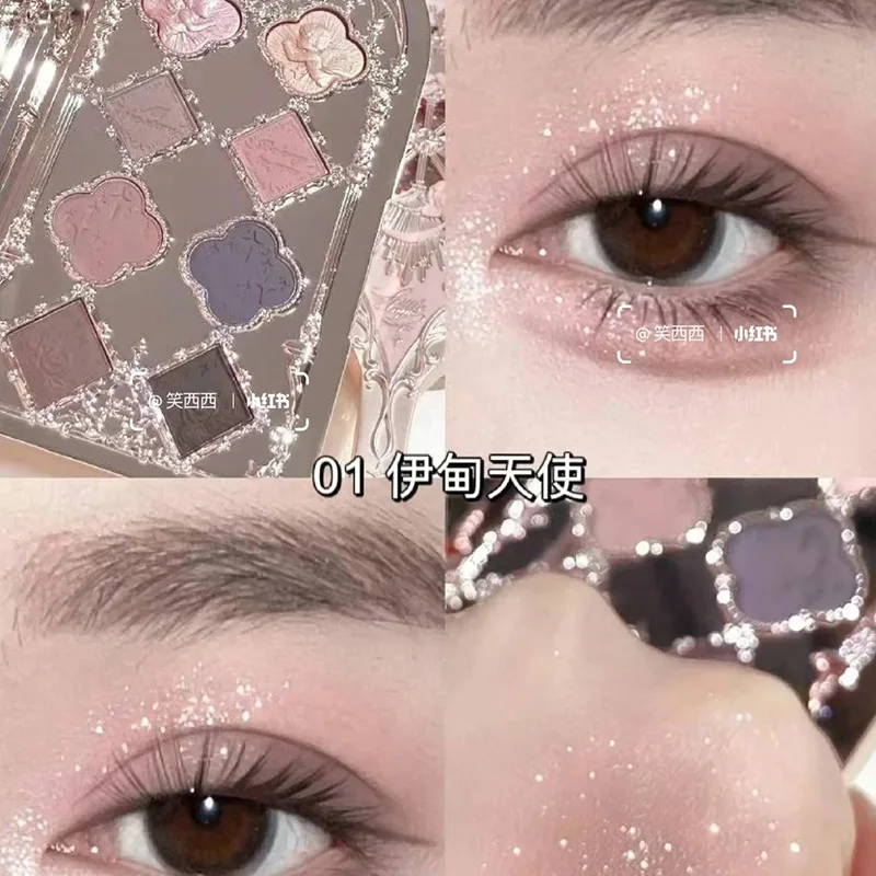 フラワーノウズリトルエンジェル ナインカラーアイシャドウ マットファインスパークルパール総合パレット