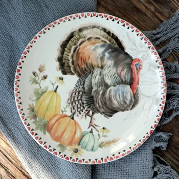 Vintage Pumpkin Ceramic Plate 4