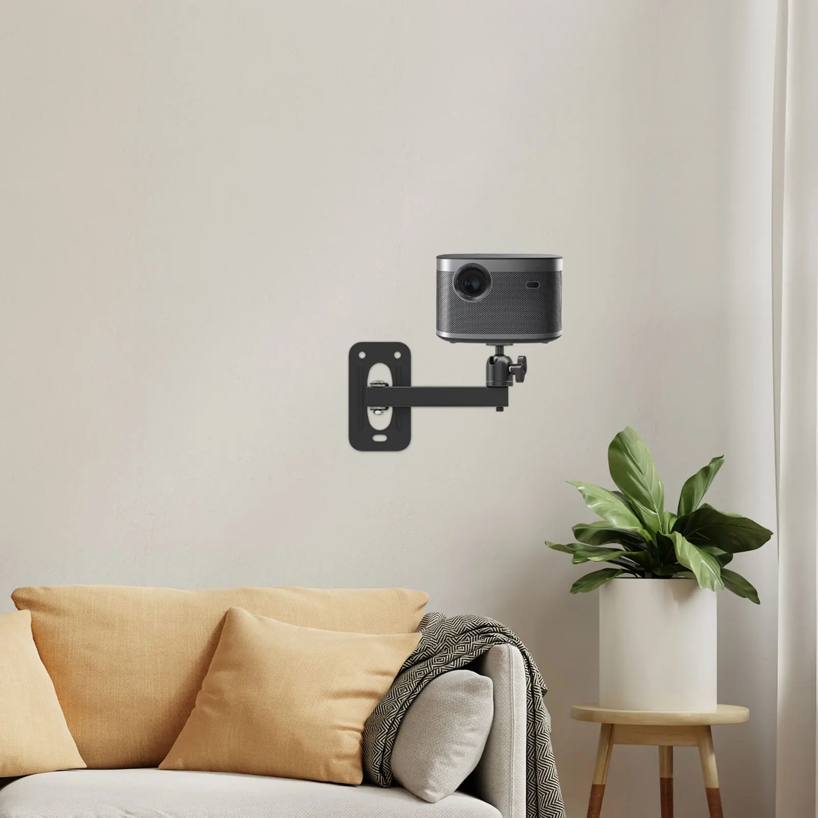 Metal Projector Wall Mounted Stand Hanging Projector Holder 1/4