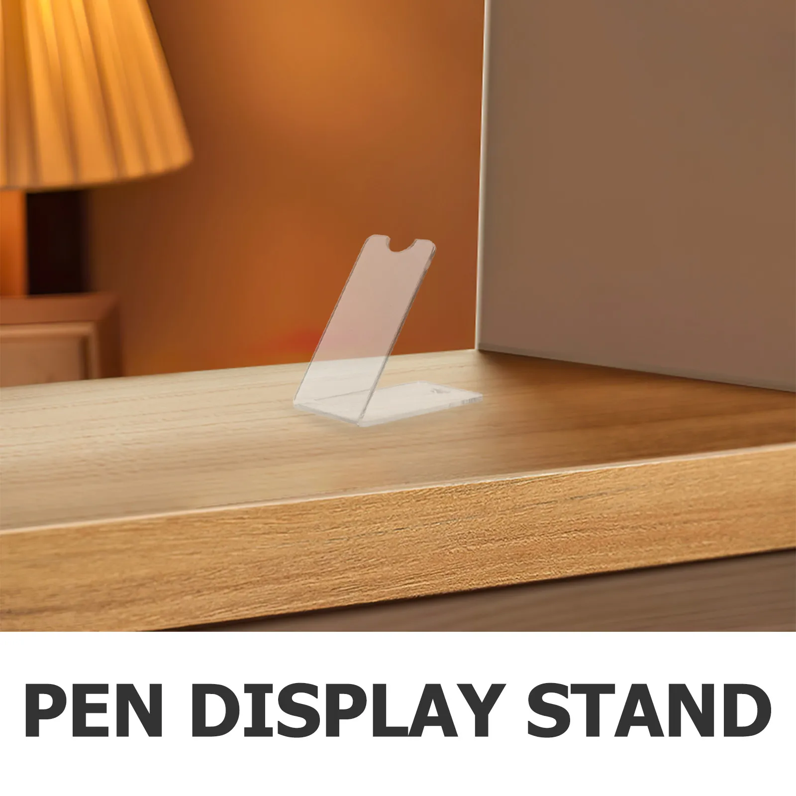 2Pcs Acrylic Display Stand for Pens Clear Single Pen Holder Transparent Desk Organizer for Fountain Pens Makeup Brushes Stylus