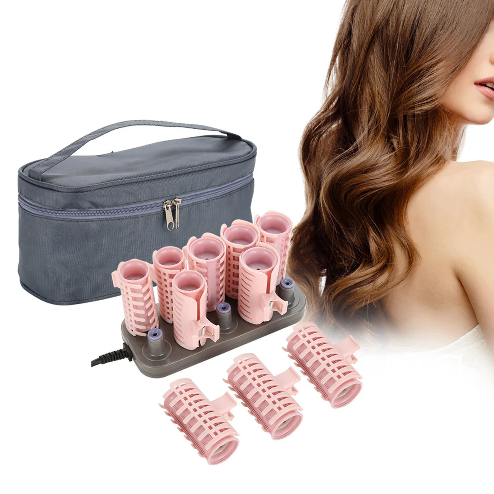 Professional Electric Heated Roller Curling Roll Hair Tube Hair Styling Too 10Pcs Electric Heated Curler