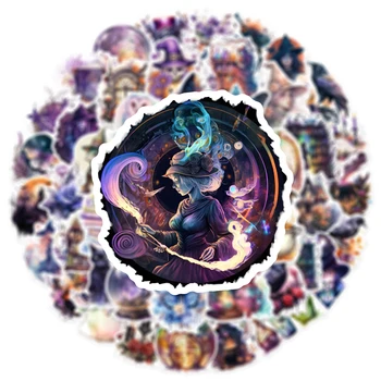 10/30/50ชิ้นโกธิคมหัศจรรย์การ์ตูนแม่มดกันน้ำสติกเกอร์ฮาโลวีนสยองขวัญความงามสติกเกอร์กราฟฟิตีสุดเท่สำหรับรถยนต์แล็ปท็อป