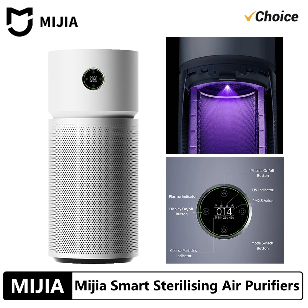 

NEW MIJIA Smart Sterilising Air Purifiers 100-240V 60W Y-600 Chinese version