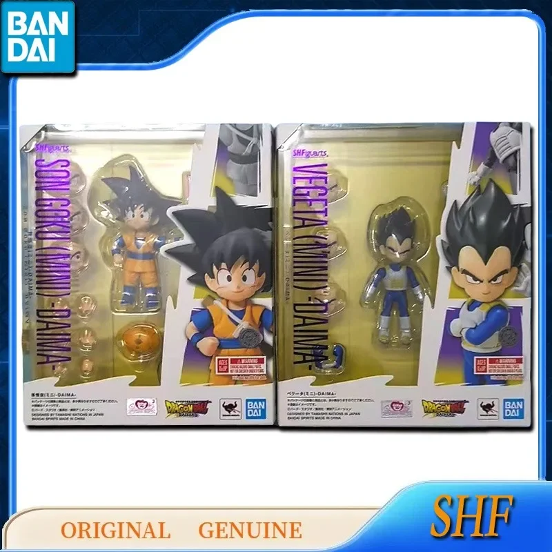 Bandai Original Genuine SHFiguarts SON GOKU VEGETA (MINI) DAIMA Anime Action Figures Toys for Kids Gift Model Ornaments