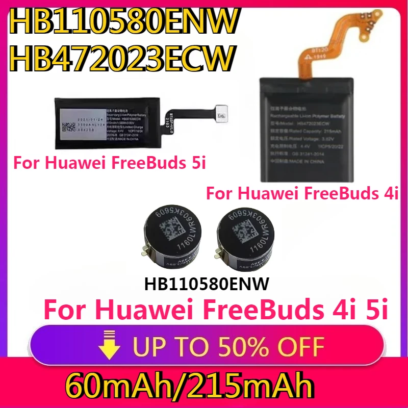 

New High Quality Replaceable HB472023ECW Battery 215mAh Batteries for Huawei FreeBuds 4i 5i Bluetooth Charging Box Battery