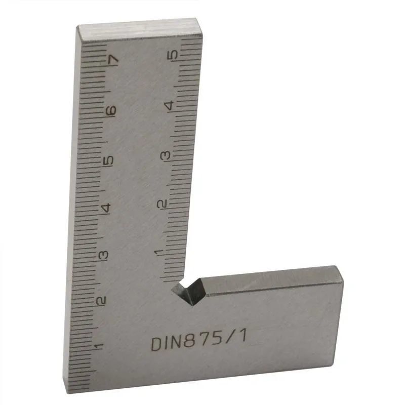 Professional Euro Machinist Square 75x50mm Billet Stainless Steel 90° Right Angle Measuring Tool for Jewelers