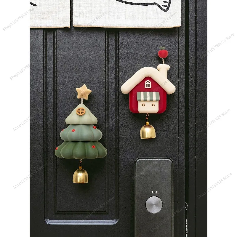 Three-dimensional Cute and Interesting New Refrigerator Sticker High-end Creative Christmas Tree Bell Magnetic Door Decoration