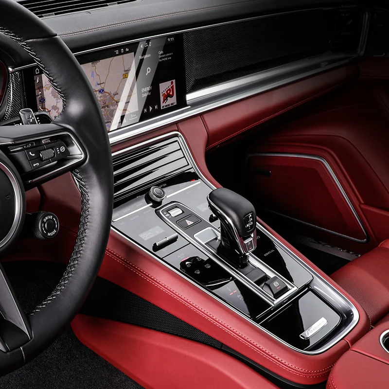 Para Porsche Cayenne Palamela Macan 718 consola Panel de engranaje Protector de pantalla pegatina película protectora de TPU accesorios interiores