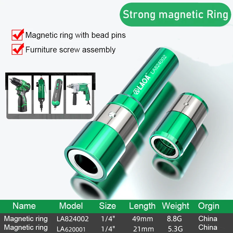 LAOA Strong Magnet Ring Three-Use Screwdriver Magnetic Ring Electric Drill Screwdriver Head Magnet Ring