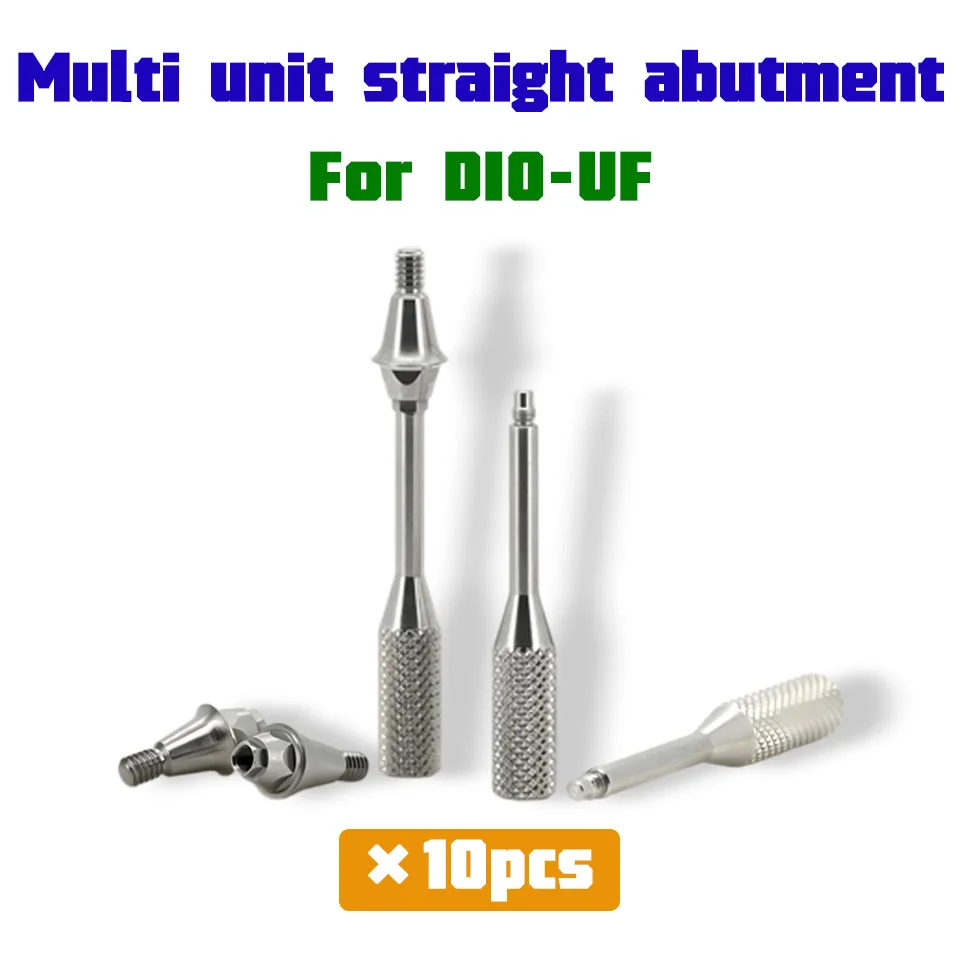 Multi-Unit Straight Abutments for DIO UF Implant System Dental Prosthesis Screw Restorative Component Clinic Dentistry 10Pcs