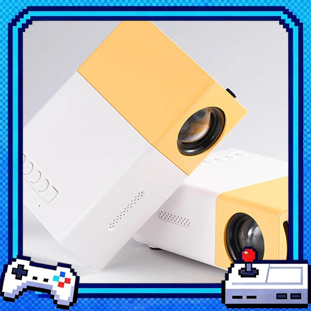 Proyector Xinhua Tengda A10MINI con definición de imagen ajustable. Los proyectores pueden conectar un batería externa para cargar.