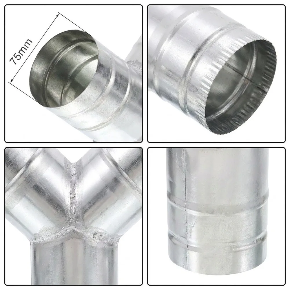 For Air Flow Control Galvanized Duct Fittings For Ventilation Setup Air Flow Management Multiple Style Options