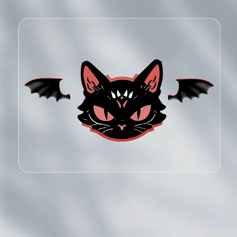 Motorcycle Reflective Stickers Angel Devil Cat Cute Decals Waterproof Pegatinas for Electric Car Body Helmets Skateboard Laptops