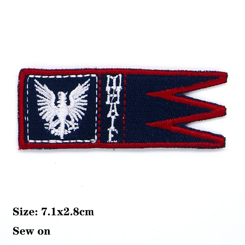 2 Pcs Fashion Rectangle Hand Eagle Sail Icon Embroidered Applique For Clothing DIY Iron on Patches on the sticker