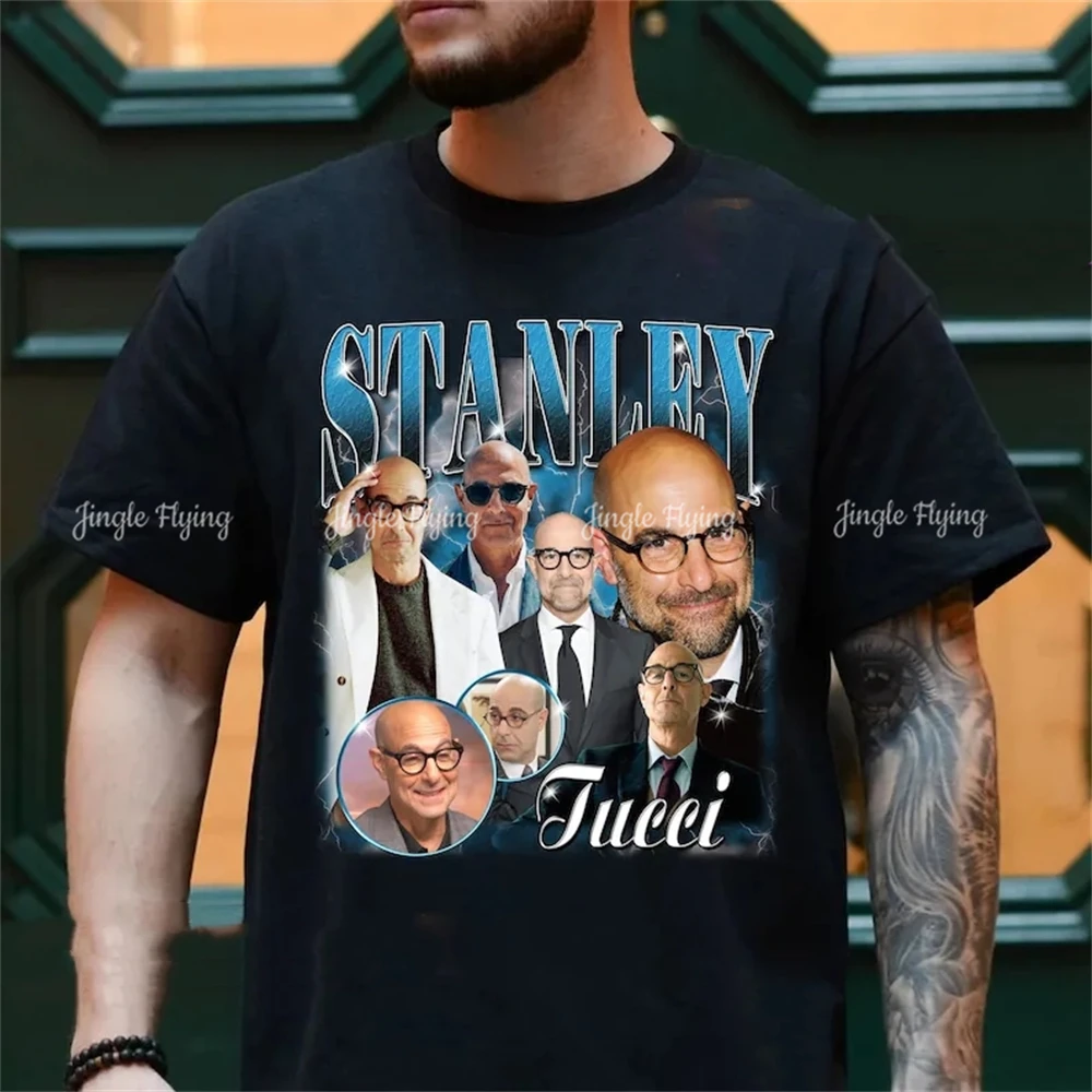 Винтажная рубашка Stanley Tucci, свитшот, хлопковая футболка унисекс