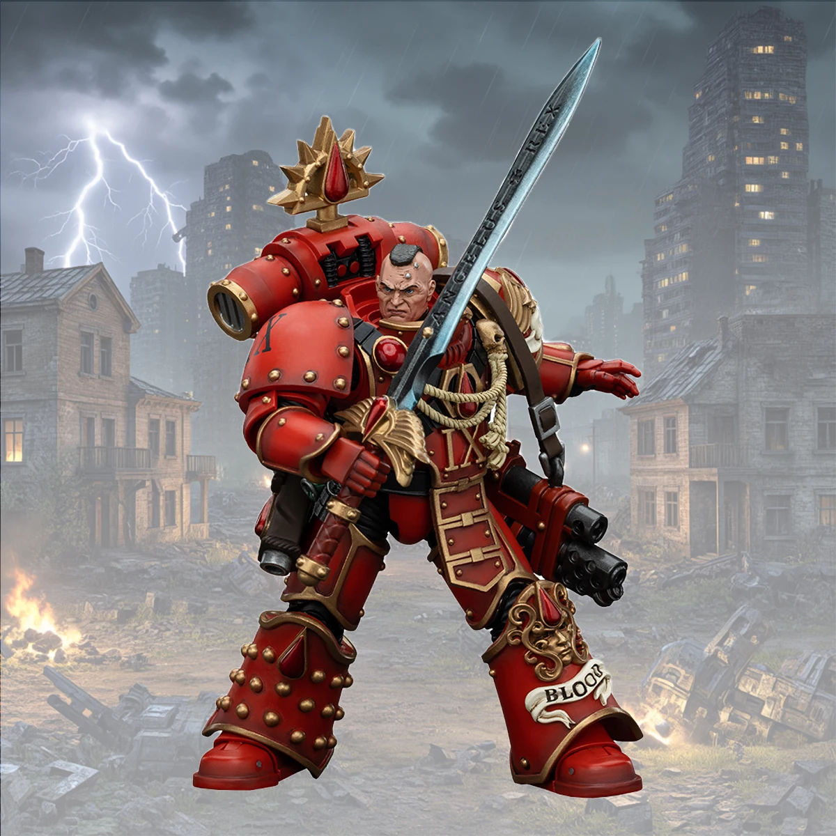 

JOYTOY Warhammer Blood Angels Raldoron First Captain of The Blood Angels Action Figures Model Toys Warhammer Fans Collection