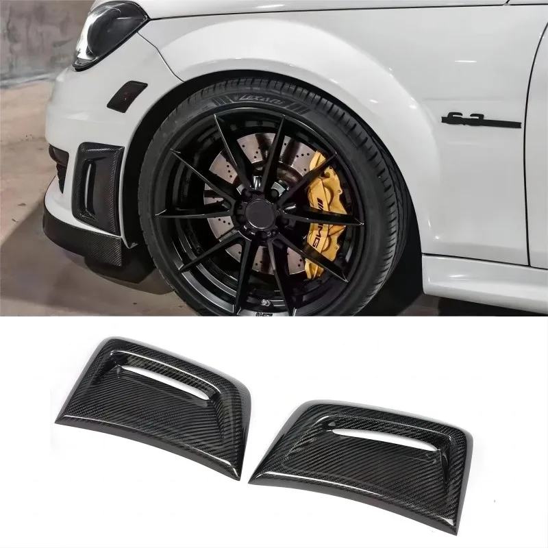 

W204 Carbon Fiber Front Bumper Side Air Vent Dekoration Aufkleber für Mercedes Benz W204 C63 AMG 2008-2014 Air einfügen Vent Abd