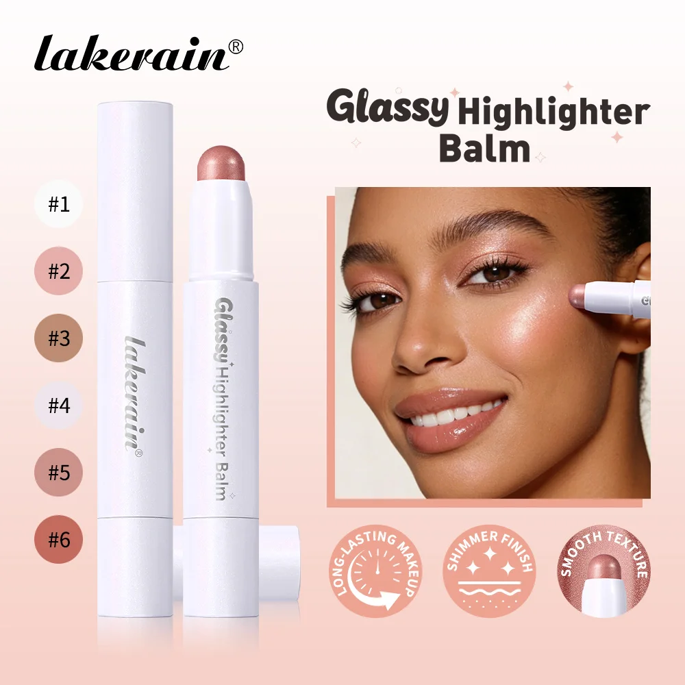 글래시 하이라이터 밤, 오래 지속되는 밝은 광채, 깊은 보습 하이라이팅 크림, 눈, 볼, 입술, 바디 글로시 펜