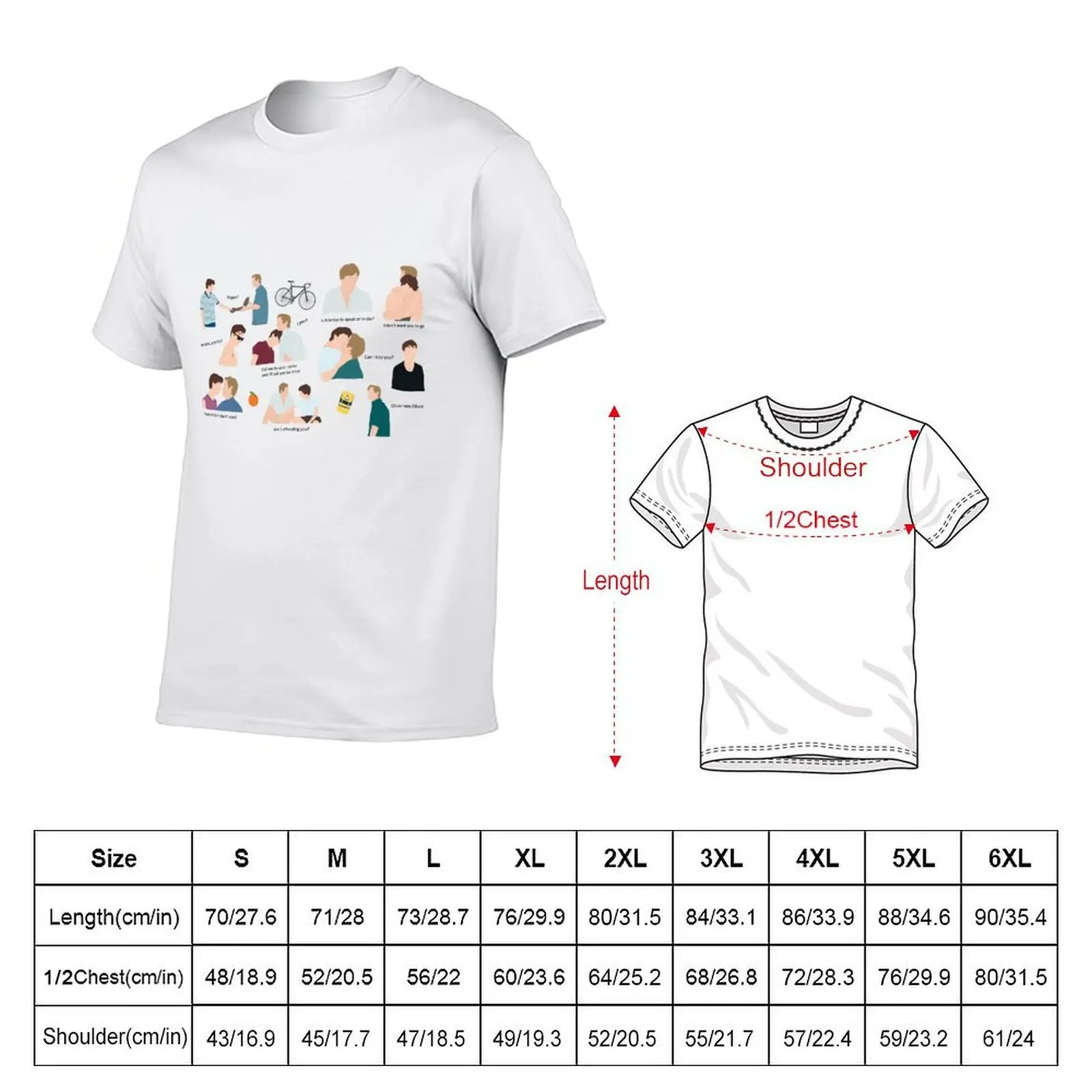 Call Me By Your Name pattern with movie quotes T-Shirt black cotton t-shirt plain for man package man t shirts graphic T-Shirt