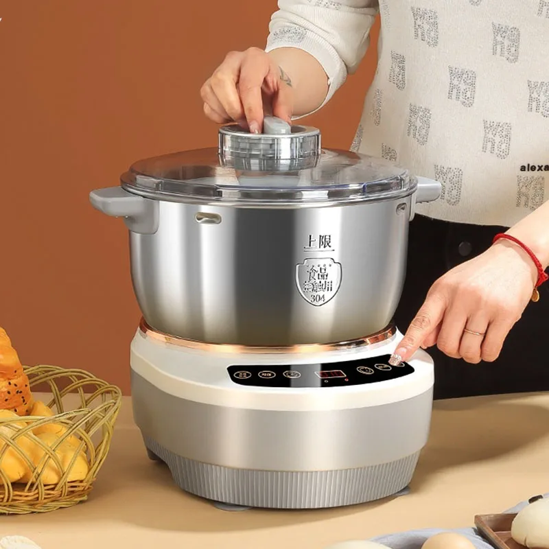 ماكينة عجن ذكية سعة 7 لتر، ماكينة عجن منزلية أوتوماتيكية من الفولاذ المقاوم للصدأ، خلاط عجين الاستيقاظ، ماكينة طاه صغيرة