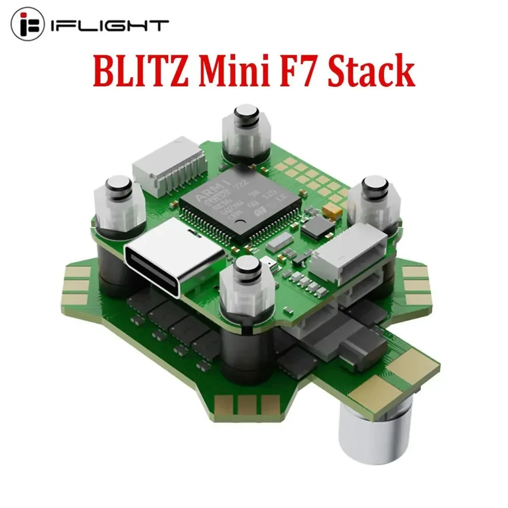IFlight BLITZ Mini F7 Stack With BLITZ Mini F7 V1.2 Flight Controller / BLITZ Mini E55 4-IN-1 2-6S ESC For FPV Racing DronUniFly