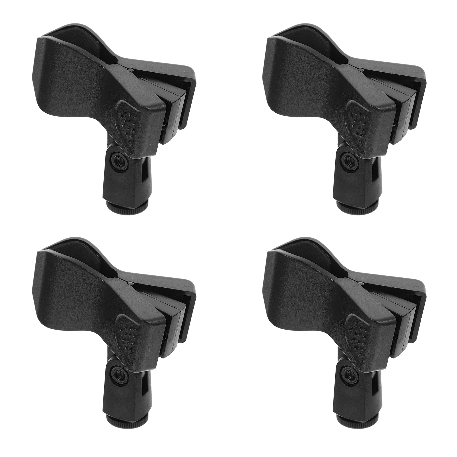 4 Pcs Microphone Clip Adjustable Angle Durable Plastic Universal Mic Stand Clips Accessories Instrument Hanger Practical