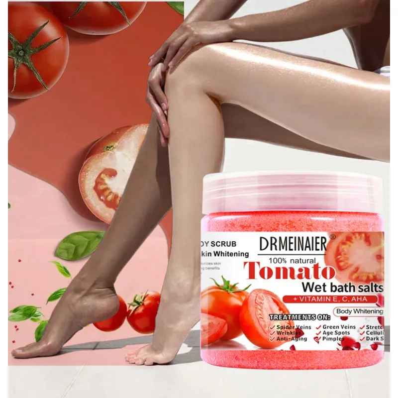 Tomato scrub bath salt fragrance bath salt exfoliate and remove chicken skin deep cleaning bath wet salt