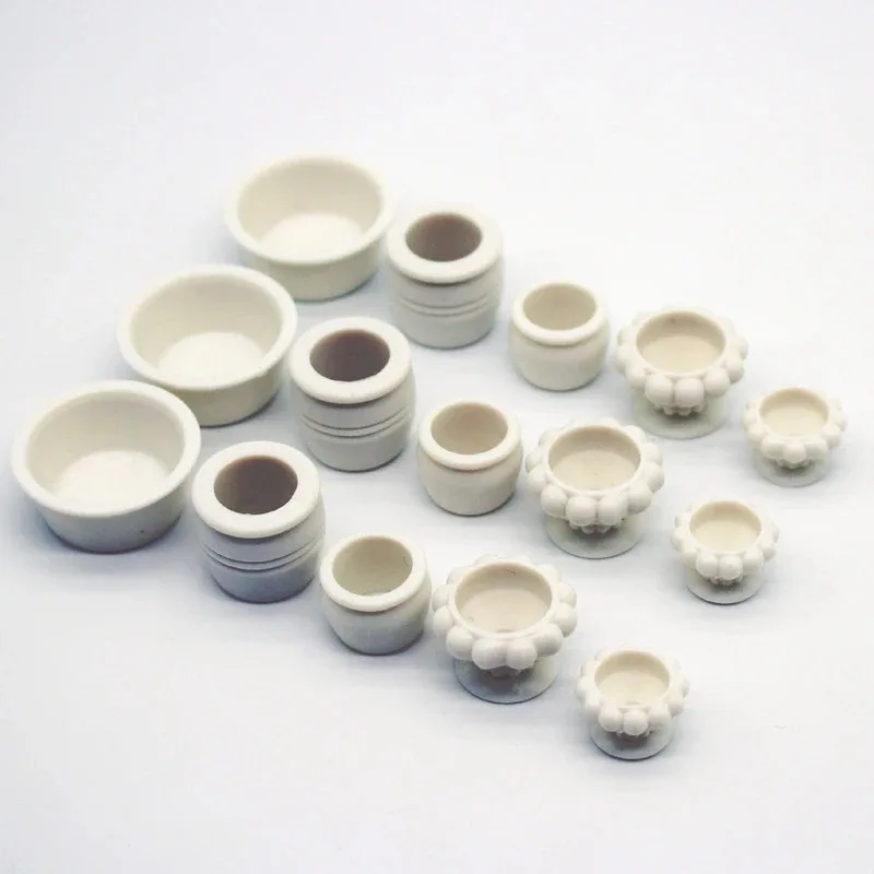 5Pcs Dollhouse Mini Flowerpot Model For Doll House Decoration Miniature Accessories Simulation Furniture Flower Pot Decoration