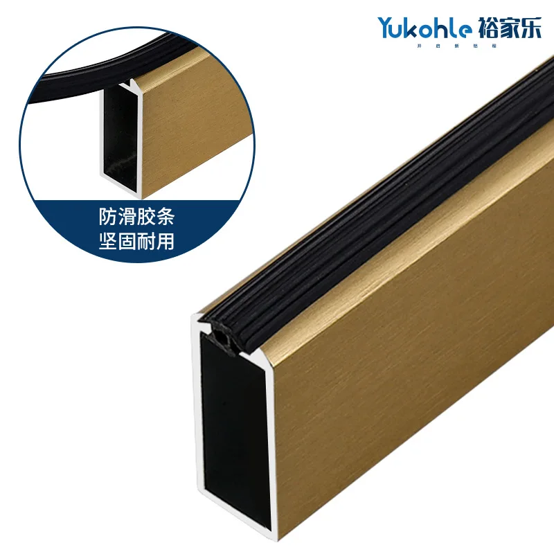 Thickened wardrobe hanging clothes pass light luxury multi-shape color clothes cabinet aluminum clothes pass rod matching flange
