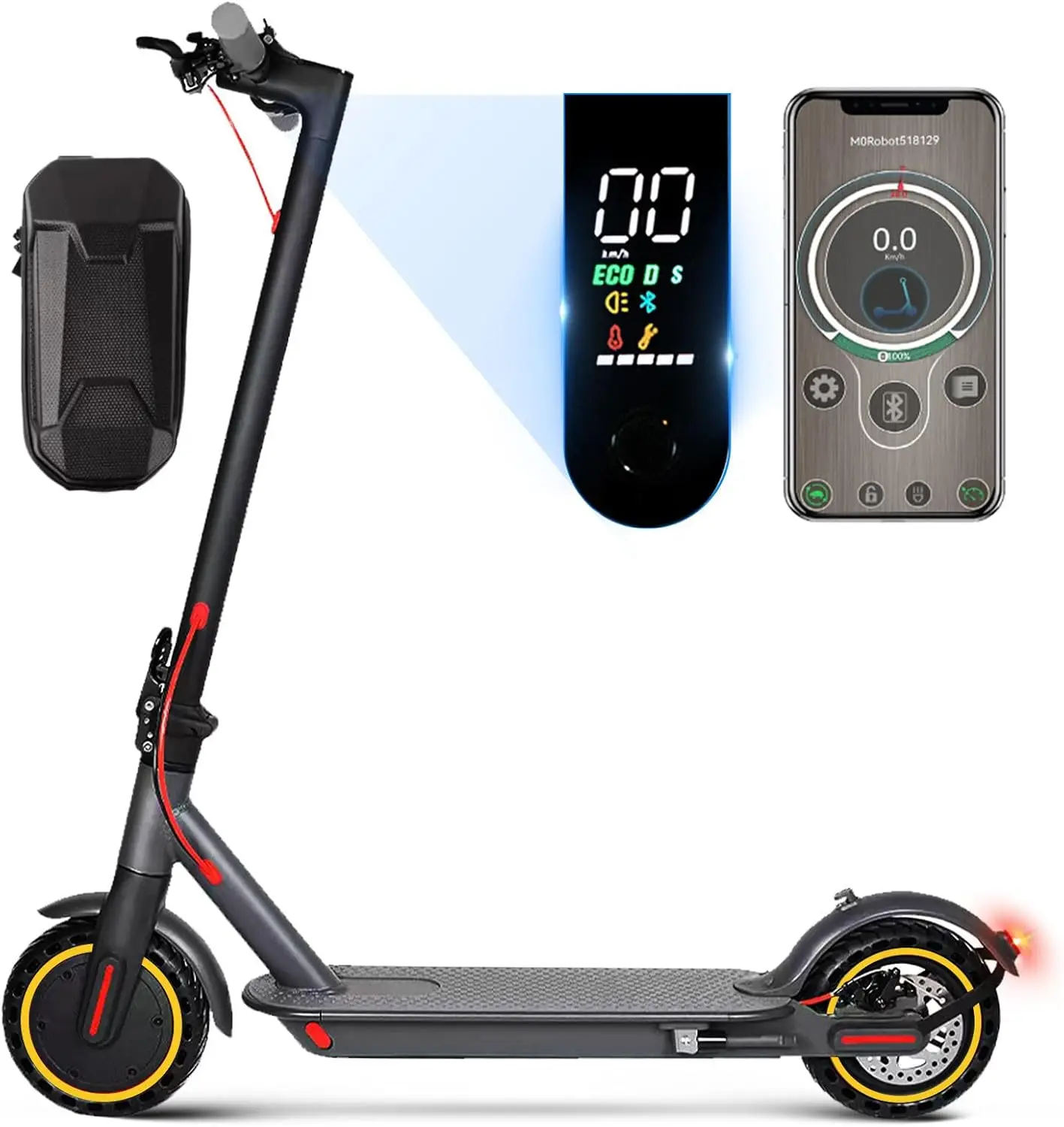 Scooter for Adults Teens - 350W Electric Scooters Up to 19Mph & 19-21Miles Range Electric Scooters with App Control,8.5