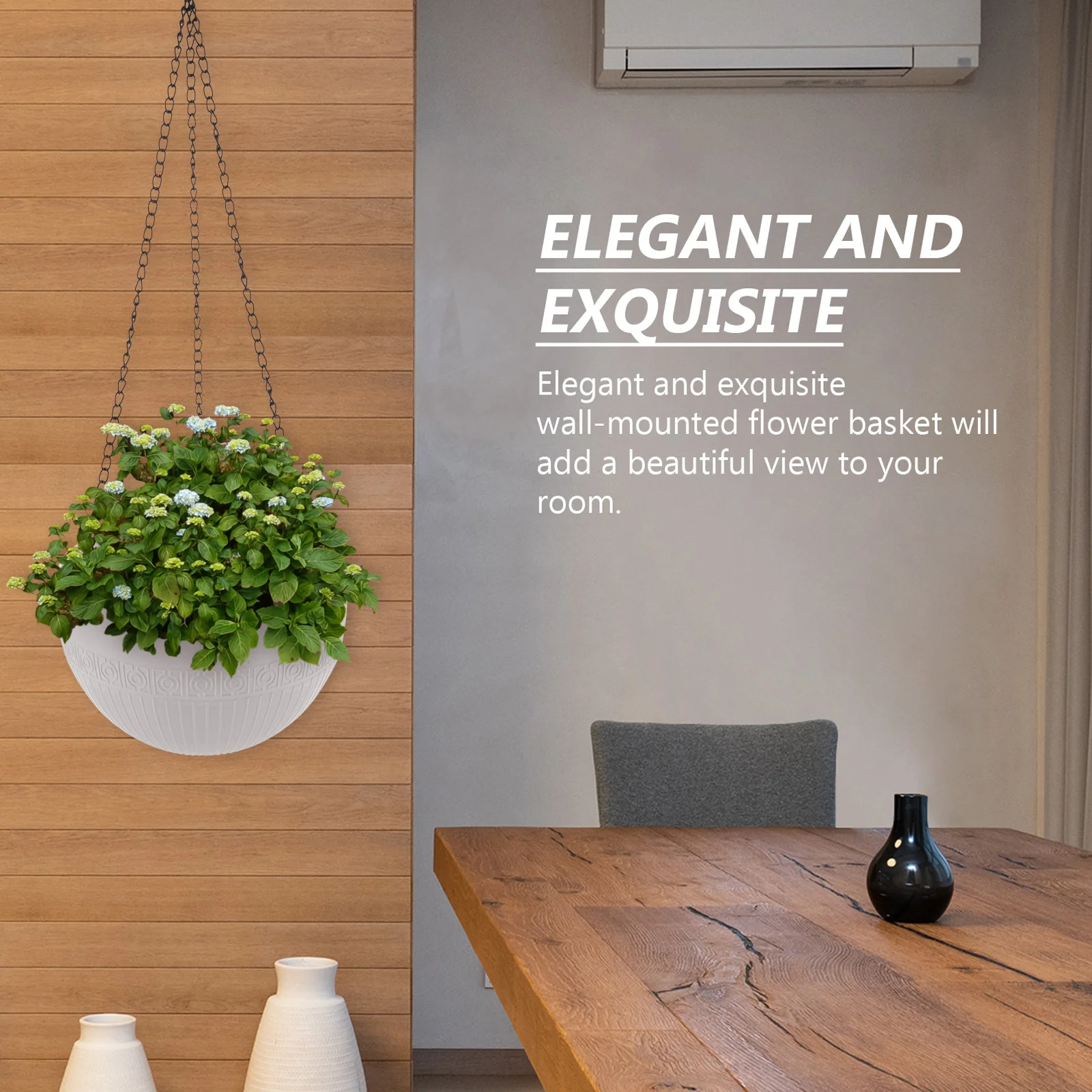 

2Pcs Thickened Self-Watering Hanging Flower Pots Indoor Outdoor Balcony Durable Plastic Plant Nursery Containers