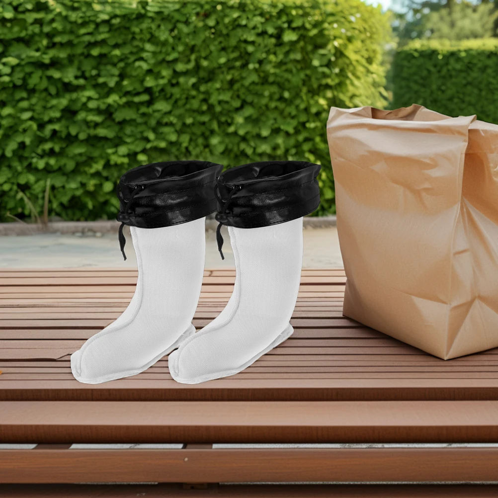 1 쌍의 레인 부츠 라이너 면 양말 남성용 두꺼운 따뜻한 절연 탈착식 내부 라이닝 겨울 추운 날씨 보호용